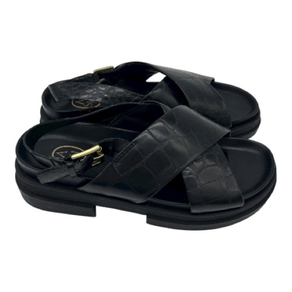 Ash Sue Black Platform Slide Sandals 36